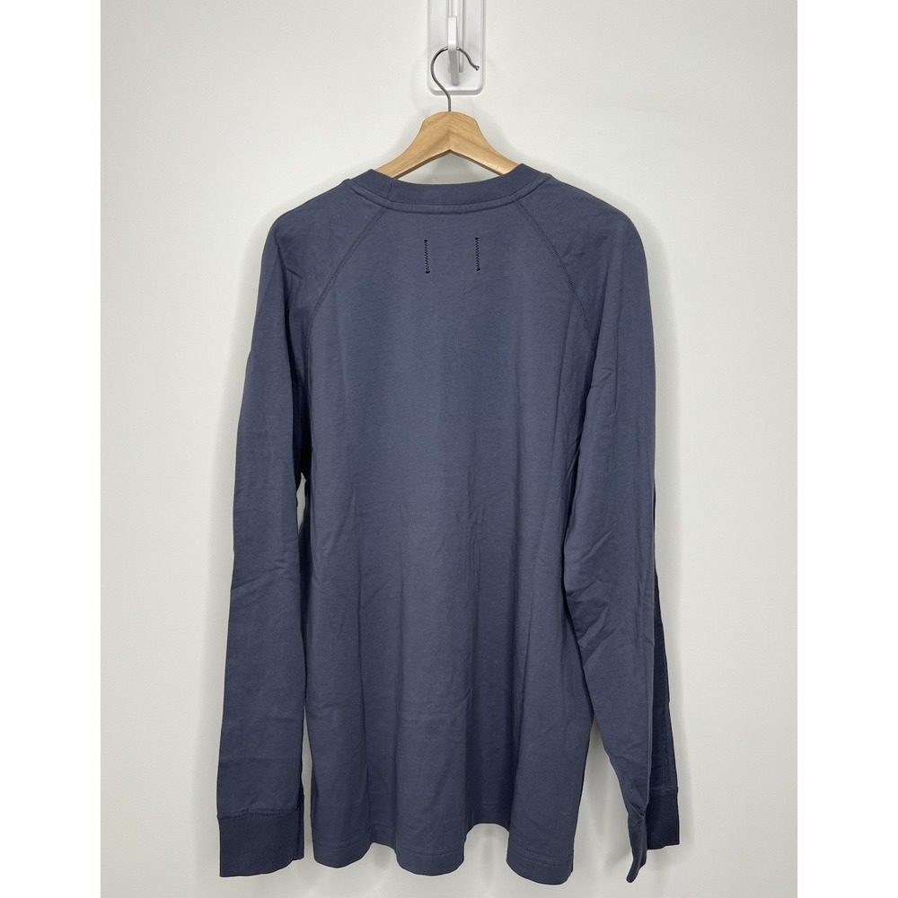 Reigning Champ Shirt Mens XL Blue Long Sleeve Crewneck Cotton Pullover Casual - Picture 2 of 7